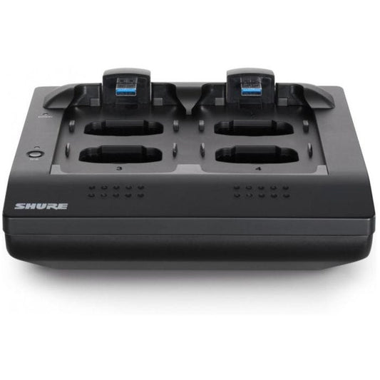 Shure MXWNCS4 Station de charge et d'appairage 4 emplacements pour MXW1, MXW2, MXW6 ou 2 emplacements pour MXW8