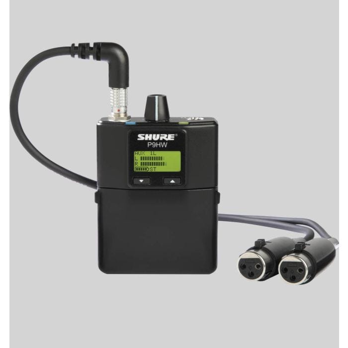 Shure P9HW Récepteur de microphone sans fil Portable (récepteur sur le corps)