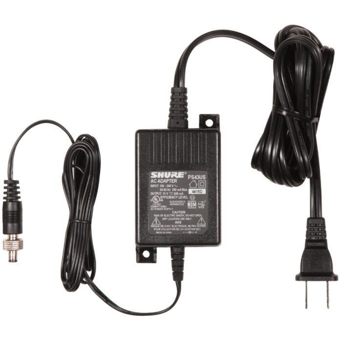 Shure PS43 Alimentation 15 V DC campatible avec AXT610, GLXD4, P9T et ULXD.