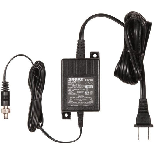 Shure PS43 Alimentation 15 V DC campatible avec AXT610, GLXD4, P9T et ULXD.