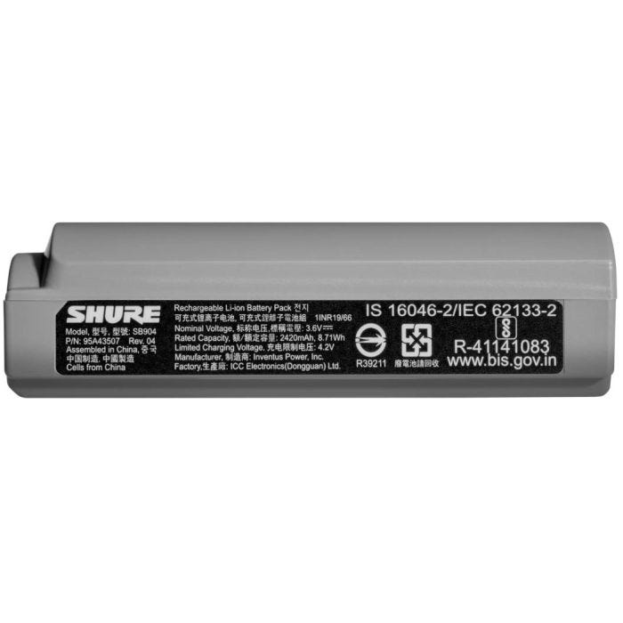 Shure Lithiumion Rechargeable Battery