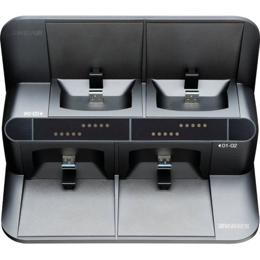 Shure SBC450-E Station de charge réseau 4 emplacements pour ULXD6 / 8, avec alimentation