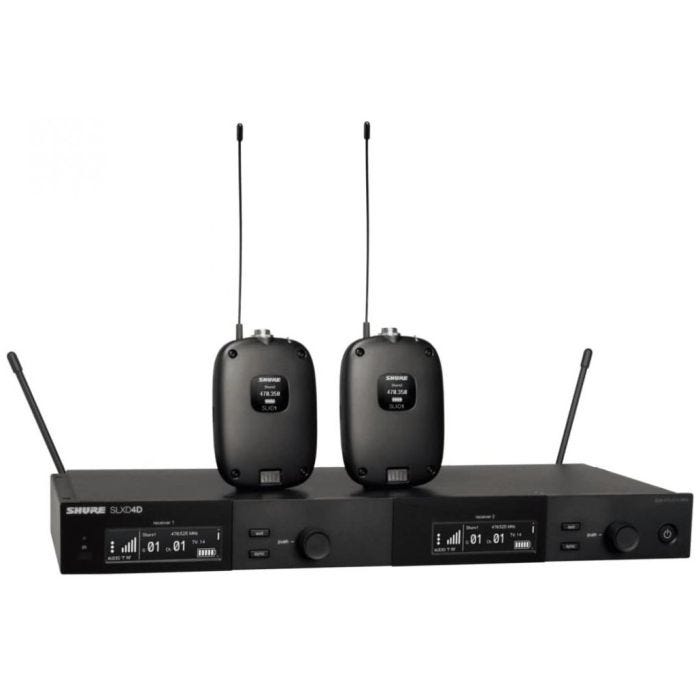Shure SLXD14DE-L56 Système comprenant 1 récepteur double SLXD4D et 2 émetteurs SLXD1 (650-694 MHz)