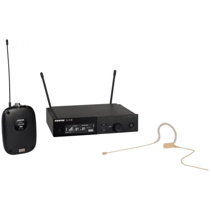 Shure SLXD14E / 153T-J53 Système comprenant 1 récepteur SLXD4, 1 émetteur SLXD1 avec micro tour d’oreille MX153T (562-606MHz)