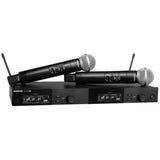 Shure SLXD24DE/SM58-G59 Système comprenant 1 récepteur double SLXD4D et 2 émetteurs à main SLXD2/SM58 (470-514 MHz)