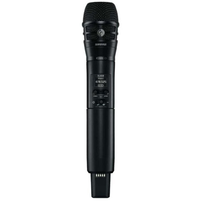 Shure SLXD2/K8B=-H56 Émetteur numérique à main, capsule KSM8 Dualdyne, série SLX-D H56 (518-562 MHz)