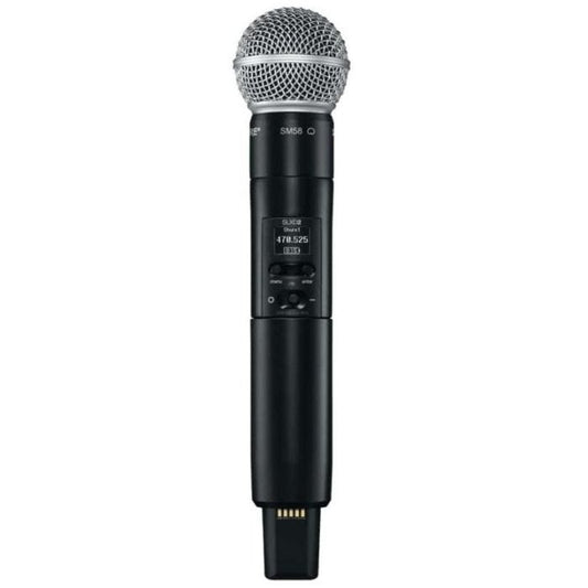 Shure SLXD2/SM58=-H56 Émetteur numérique à main, capsule SM58, série SLX-D H56 (518-562 MHz)