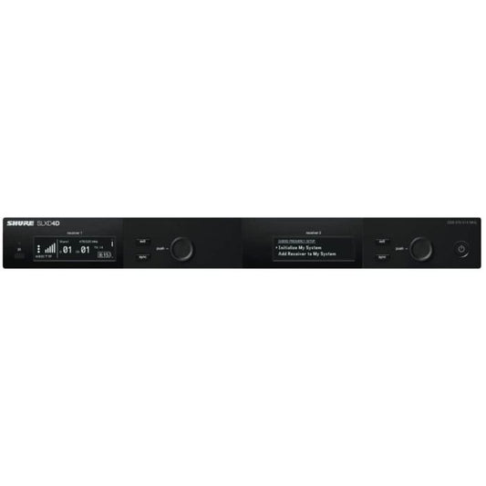 Shure SLXD4DE=-G59 Récepteur numérique UHF double, série SLX-D G59 (470-514 MHz)