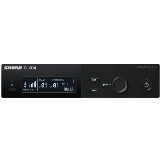 Shure SLXD4=-J53 Récepteur numérique UHF, série SLX-D J53 (562-606 MHz)