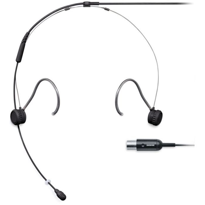 Shure TwinPlex TH53B/O-MTQG TH53 Microphone serre-tête miniature omnidirectionnel TwinPlex, ultra-léger, ajustable, câble de 1,6mm, connecteur MTQG/TA4F, coloris noir
