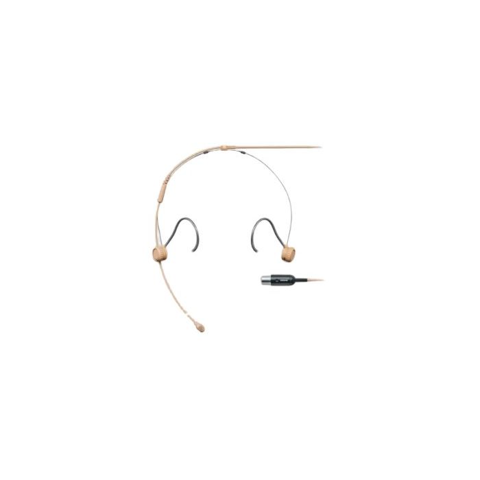 Shure TH53T / O-MTQG Microphone serre-tête miniature omnidirectionnel TwinPlex, ultra-léger, ajustable, câble de 1,6mm, connecteur MTQG / TA4F, coloris chair