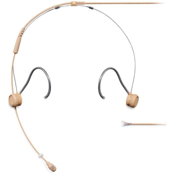 Shure TH53T/O-NC Microphone serre-tête miniature TwinPlex™, Beige, sans connecteur