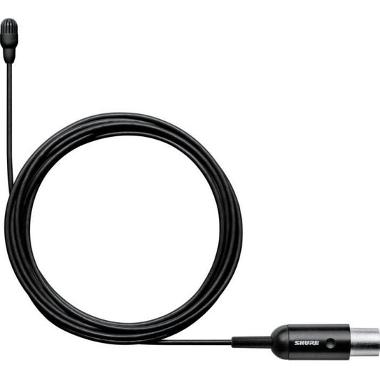Shure TL47B / O-MTQG Microphone cravate TwinPlex omnidirectionnel, câble de 1,6mm, sensibilité faible, connecteur MTQG / TA4F, coloris noir