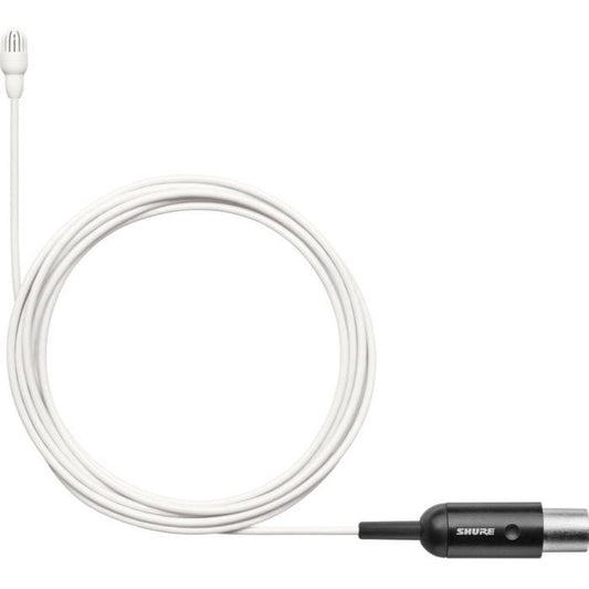 Shure TL47W / O-MTQG Microphone cravate TwinPlex omnidirectionnel, câble de 1,6mm, sensibilité faible, connecteur MTQG / TA4F, coloris blanc