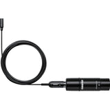 Shure TL48B/O-XLR-A Microphone cravate TwinPlex omnidirectionnel, câble de 1,6mm, sensibilité faible, réponse adaptée, connecteur TA4F avec préampli XLR, avec accessoires, coloris noir