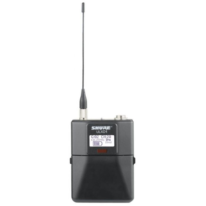 Shure ULXD1=-G51 Émetteur de poche numérique, connecteur standard TA4M, série ULX-D G51 (470-534 MHz)