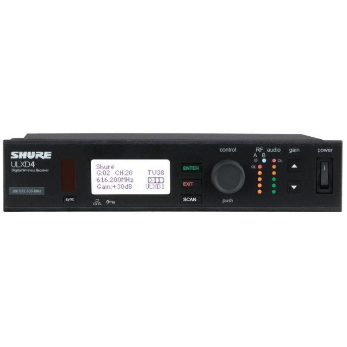 Shure Wireless Digital Receiver 1 channel 470-534MHz Black