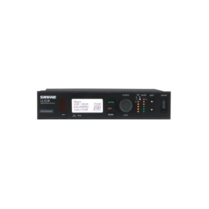 Shure Digital Wireless Receiver 1 channel 606-670MHz Black