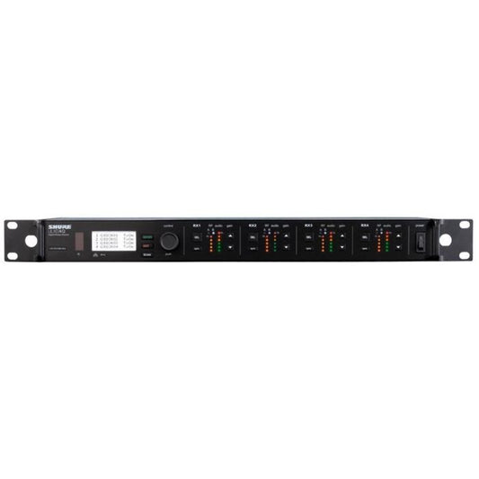 Shure ULXD4QE=-H51 Récepteur numérique UHF quadruple Dante, série ULX-D H51 (534-598 MHz)