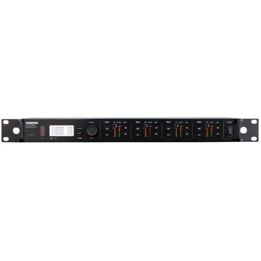 Shure ULXD4QE=-K51 Récepteur numérique UHF quadruple Dante, série ULX-D K51 (606-670 MHz)