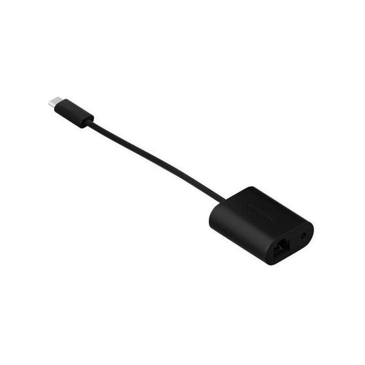 Sonos CDNGLWW1BLK Adaptateur combo (USB-C vers Jack line IN et RJ45), noir