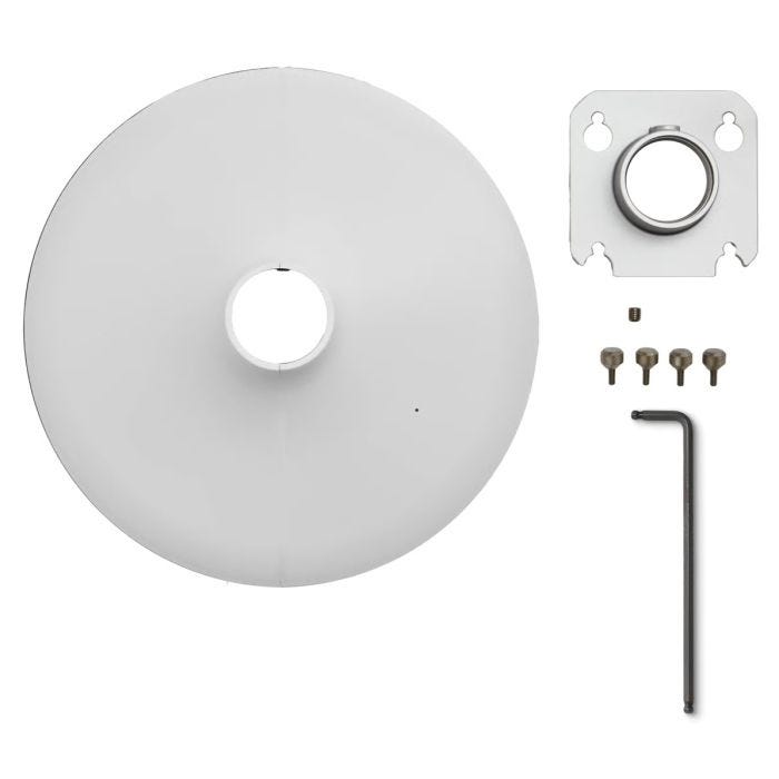 Shure A901W-R-PM-1.5IN Kit de montage pour potence NTP ou tige filetée 1.5" pour MXA901, blanc