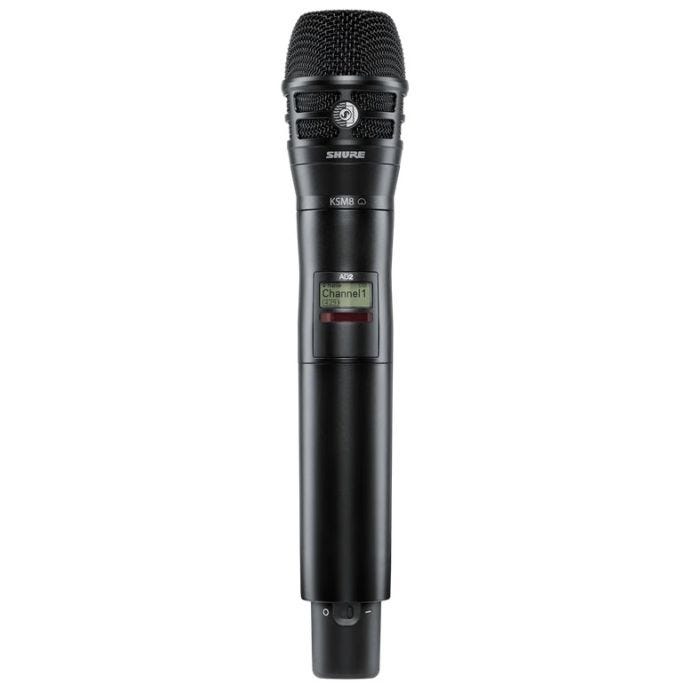 Shure AD2 / K8B=-G56 Émetteur numérique à main, capsule KSM8 noir, série Axient Digital G56 (470-636 MHz)