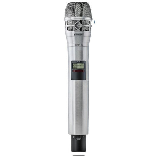 Shure AD2/K8N=-K55 Émetteur numérique à main, capsule KSM8 nickel, série Axient Digital K55 (606-694 MHz)