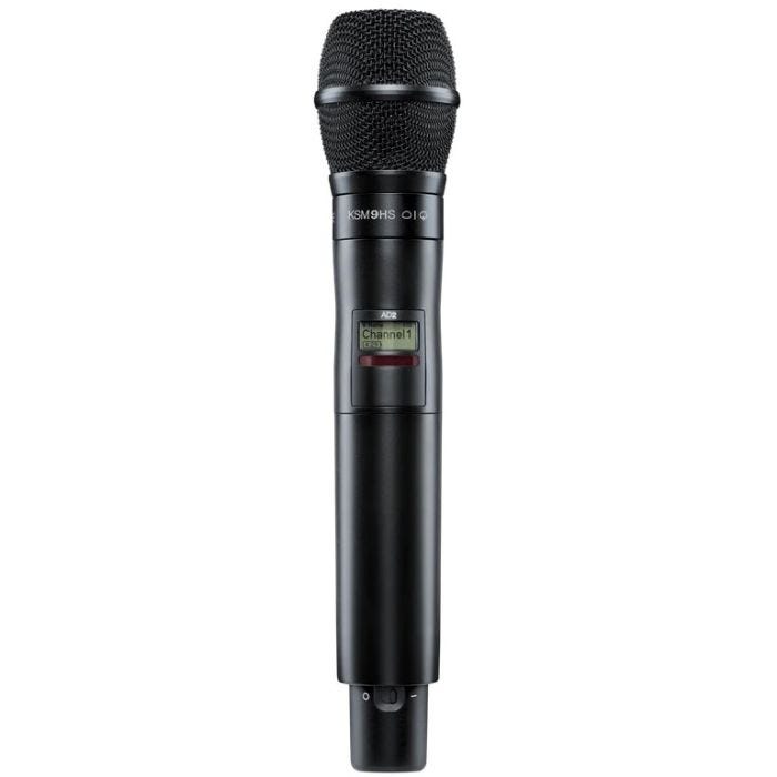 Shure AD2/K9HSB=-G56 Émetteur numérique à main, capsule KSM9HS noir, série Axient Digital G56 (470-636 MHz)