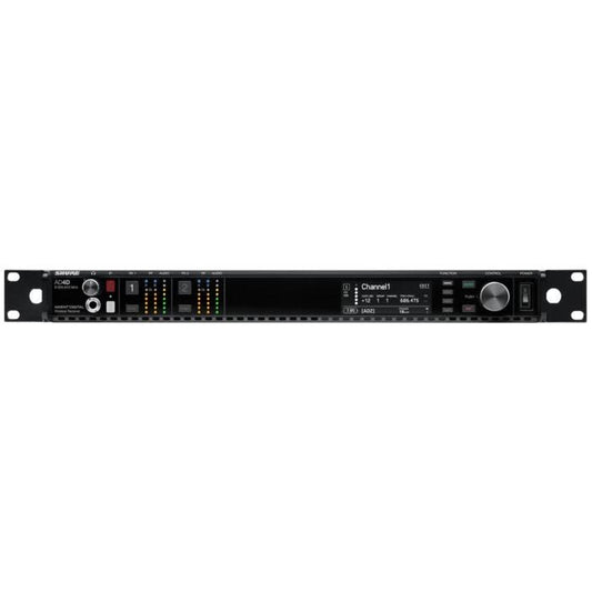 Shure AD4D-DC=-A Récepteur numérique double, série Axient Digital Rx A (470-636 MHz), connexion redondante DC