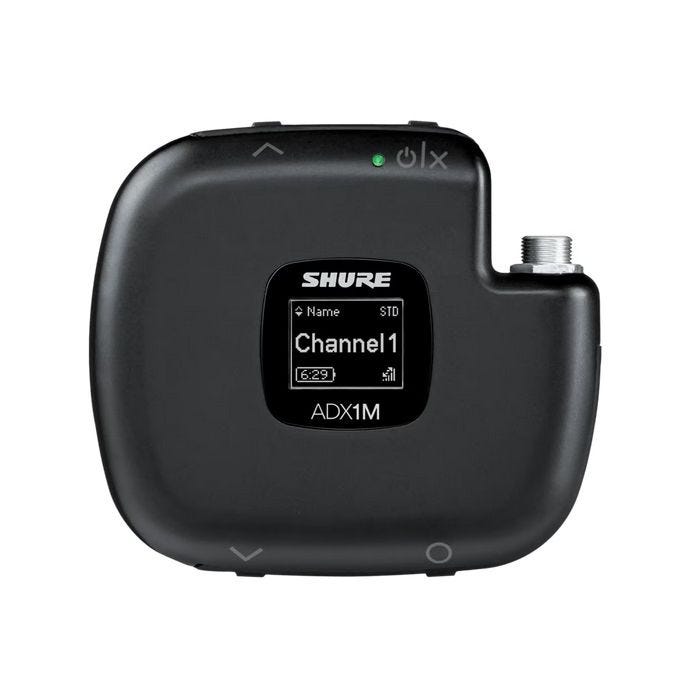 Shure ADX1M=-K55 Émetteur de poche numérique miniature, connecteur LEMO3, série Axient Digital K55 (606-694 MHz), avec ShowLink®