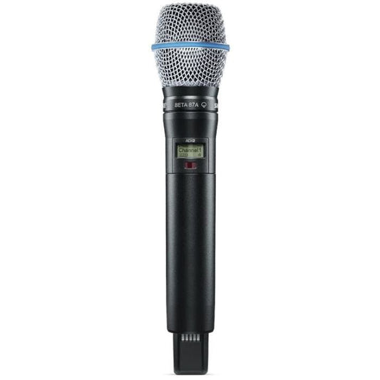 Shure ADX2 / B87A=-K55 Émetteur numérique à main, capsule BETA87A, série Axient Digital K55 (606-694 MHz), avec ShowLink®