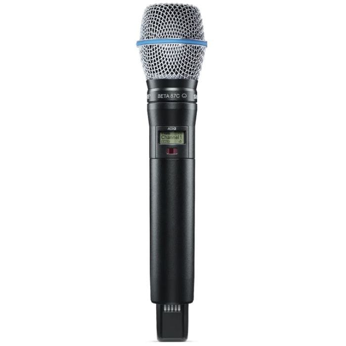 Shure ADX2 / B87C=-G56 Émetteur numérique à main, capsule BETA87C, série Axient Digital G56 (470-636 MHz), avec ShowLink®
