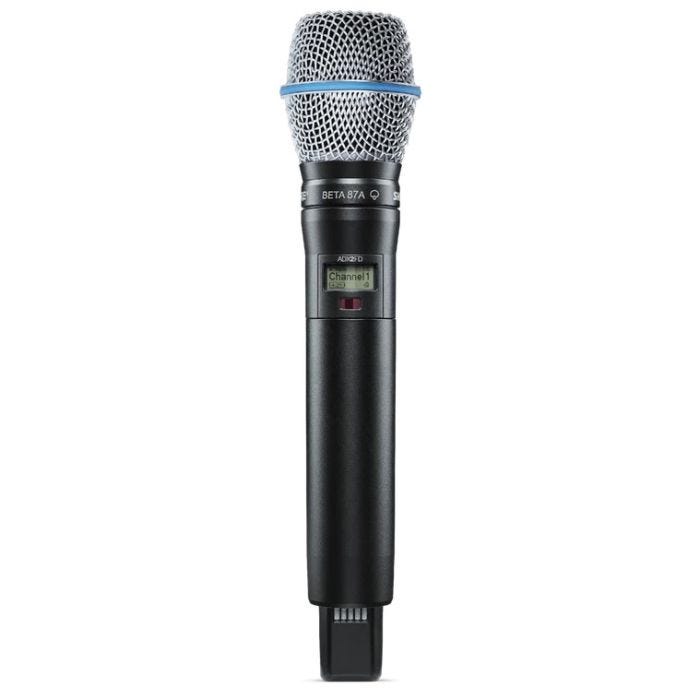 Shure ADX2FD / B87A=-G56 Émetteur numérique à main, capsule BETA87A, série Axient Digital G56 (470-636 MHz), avec ShowLink® et Frequency Diversity