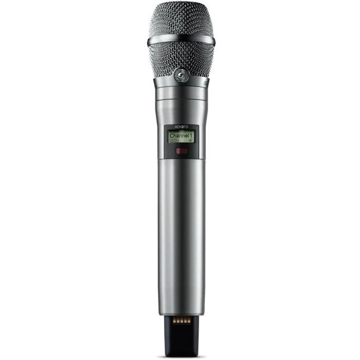 Shure ADX2FD / K11N=-G56 Émetteur numérique à main, capsule KSM11 nickel, série Axient Digital G56 (470-636 MHz), avec ShowLink® et Frequency Diversity