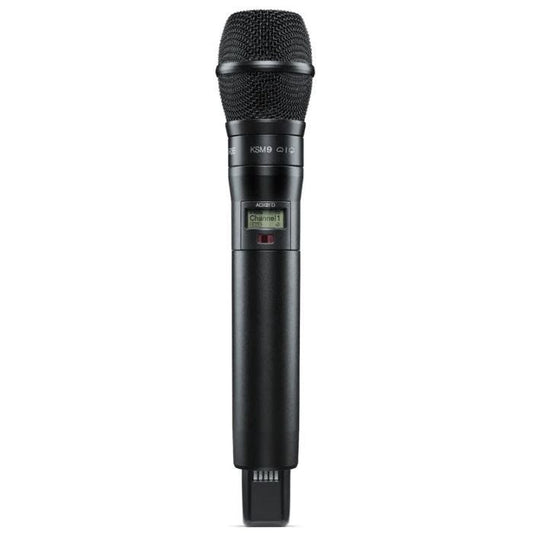 Shure ADX2FD / K9B=-G56 Émetteur numérique à main, capsule KSM9 noir, série Axient Digital G56 (470-636 MHz), avec ShowLink® et Frequency Diversity