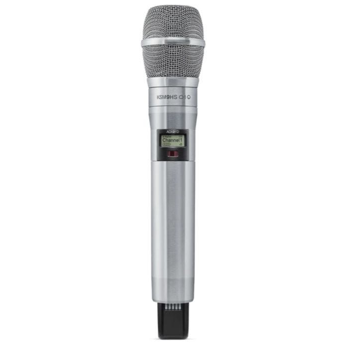 Shure ADX2FD/K9HSN=-G56 Émetteur numérique à main, capsule KSM9HS nickel, série Axient Digital G56 (470-636 MHz), avec ShowLink® et Frequency Diversity
