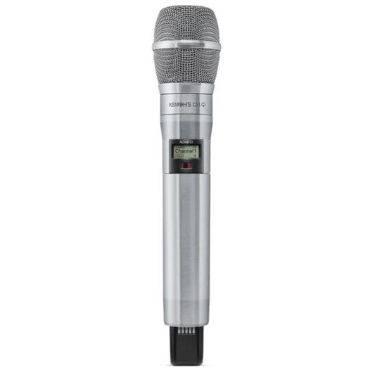 Shure ADX2FD/K9HSN=-G56 Émetteur numérique à main, capsule KSM9HS nickel, série Axient Digital G56 (470-636 MHz), avec ShowLink® et Frequency Diversity