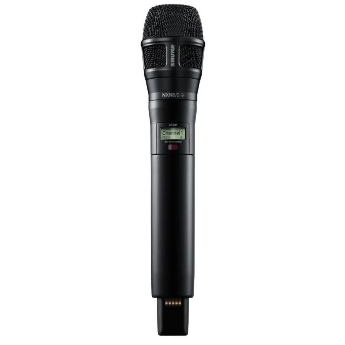 Shure ADX2FD / N8SB=-G56 Émetteur numérique à main, capsule N8SB, série Axient Digital G56 (470-636 MHz), avec ShowLink® et Frequency Diversity