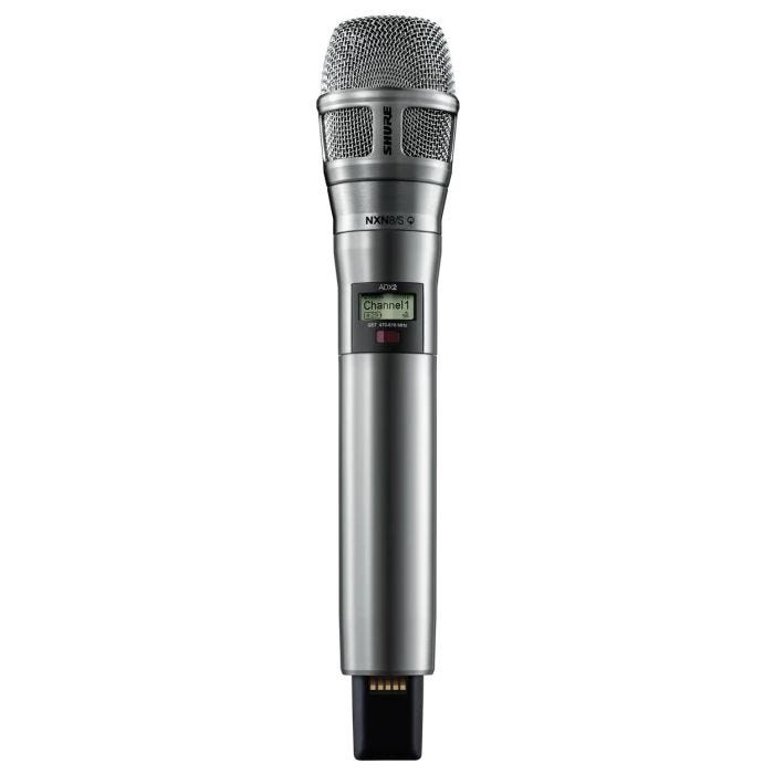 Shure ADX2FD / N8SN=-G56 Émetteur numérique à main, capsule N8SN nickel, série Axient Digital G56 (470-636 MHz), avec ShowLink® et Frequency Diversity