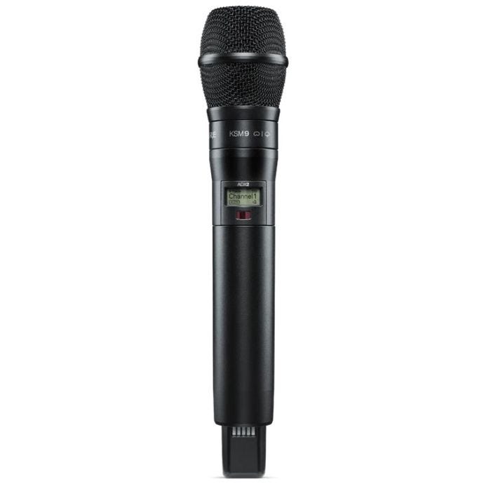 Shure ADX2 / K9B=-G56 Émetteur numérique à main, capsule KSM9 noir, série Axient Digital G56 (470-636 MHz), avec ShowLink®