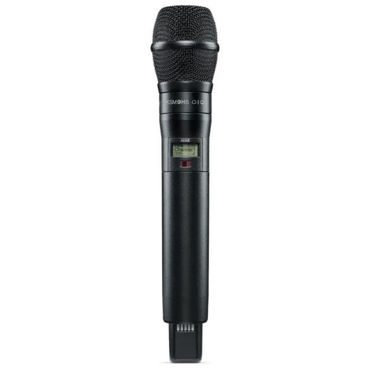 Shure ADX2 / K9HSB=-G56 Émetteur numérique à main, capsule KSM9HS noir, série Axient Digital G56 (470-636 MHz), avec ShowLink®