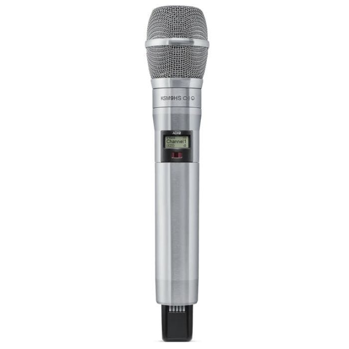 Shure ADX2 / K9HSN=-G56 Émetteur numérique à main, capsule KSM9HS nickel, série Axient Digital G56 (470-636 MHz), avec ShowLink®