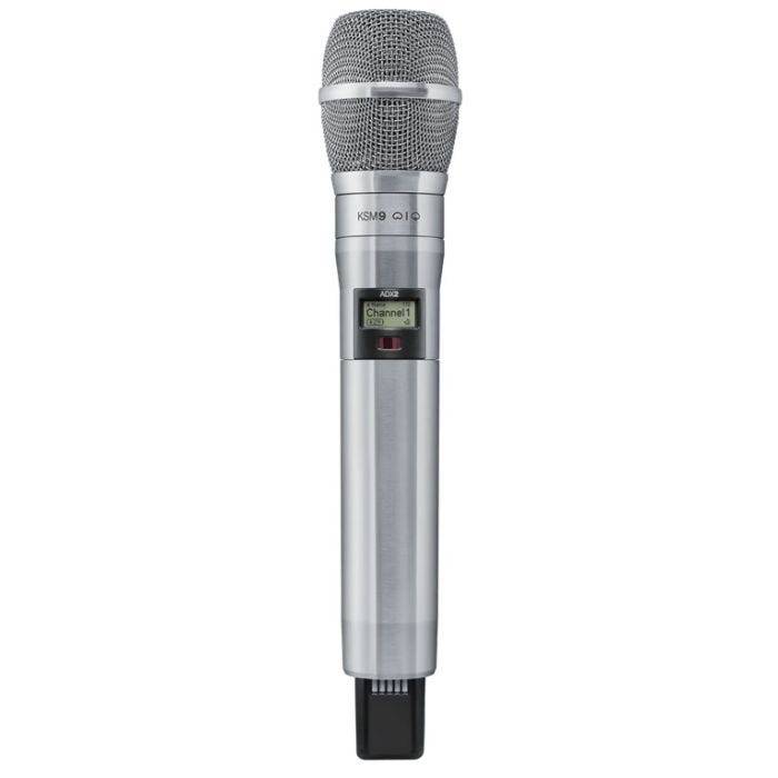 Shure ADX2 / K9N=-G56 Émetteur numérique à main, capsule KSM9 nickel, série Axient Digital G56 (470-636 MHz), avec ShowLink®