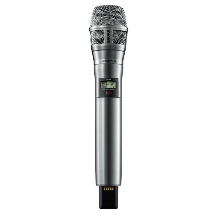 Shure ADX2 / N8SN=-G56 Émetteur numérique à main, capsule N8SN nickel, série Axient Digital G56 (470-636 MHz), avec ShowLink®