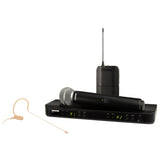 Shure BLX1288E/MX53-K3E Système comprenant 1 récepteur double BLX88, 1 émetteur BLX1 avec micro tour d'oreille MX153, 1 émetteur à main BLX2/SM58 (606-630 MHz)
