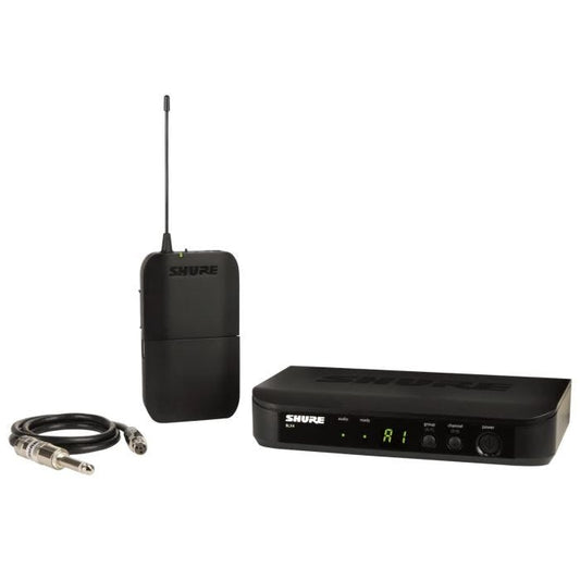 Shure BLX14E-K14 Système comprenant 1 récepteur BLX4 et 1 émetteur de poche BLX1 avec adaptateur Jack guitare (614-638 MHz)