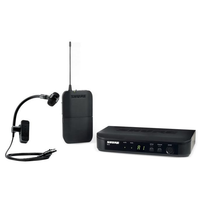 Shure BLX14E / P98-H8E Système comprenant 1 récepteur BLX4 et 1 émetteur de poche BLX1 avec micro PGA98H (518-542 MHz)