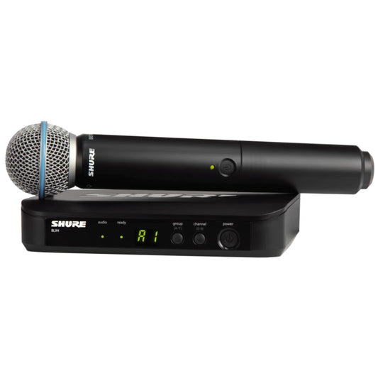 Shure BLX24E/B58-M17 Système comprenant 1 récepteur BLX4 et 1 émetteur à main BLX2/B58 (662-686 MHz)