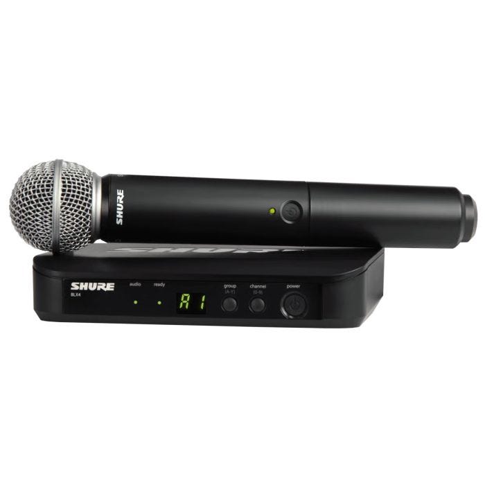 Shure BLX24E/SM58-M17 Système comprenant 1 récepteur BLX4 et 1 émetteur à main BLX2/SM58 (662-686 MHz)